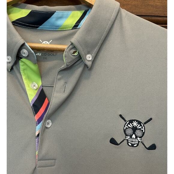 Chuco Golf Men's Executive III Performance Solid Polo Shirt Ash Grey GUC XXL 2XL - Picture 2 of 7